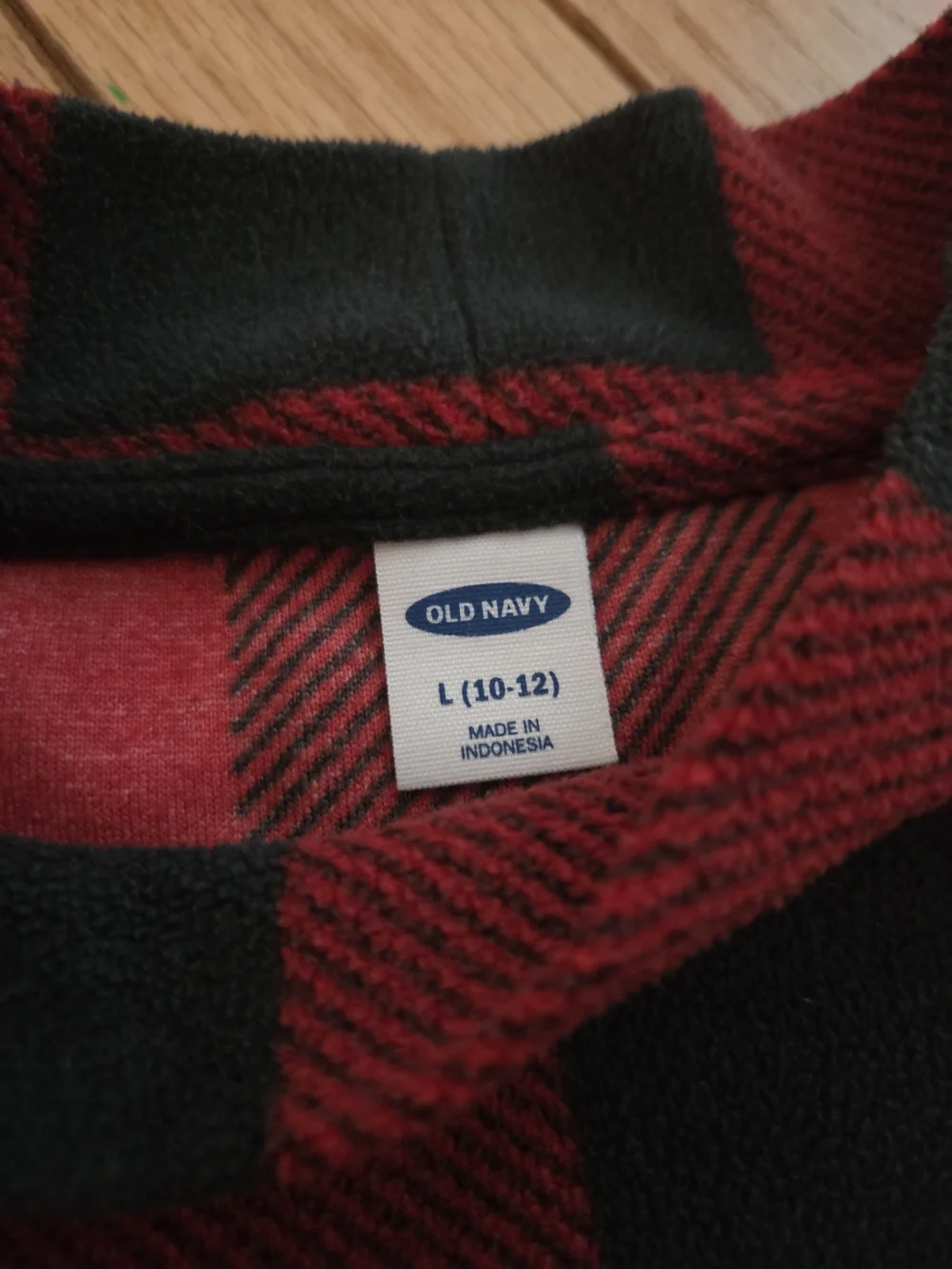 Old Navy Kids- Red and Black Buffalo Plaid Tie-Hem Long Sleeve Top